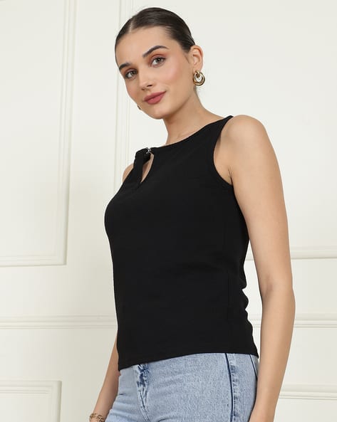 Buy Black Tops for Women by Shein Online