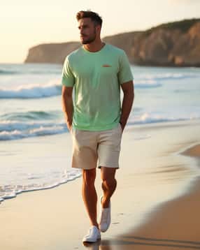 Shein Casual Back Graphic Print Aqua Short Sleeve T-Shirt-picture-40