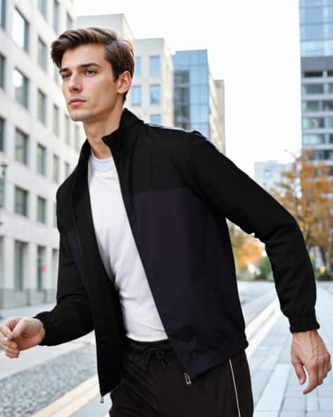 SIX CRUST JACKET - BLACK COLORBLOCK Mサイズ SIX CRUST JACKET