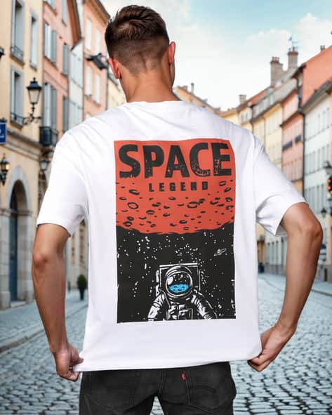 Shein Graphic Back Print Short Sleeve Oversized Fit Tshirt