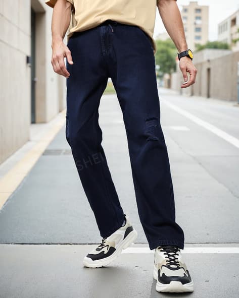 Buy Dark Blue Jeans for Men by Shein Online