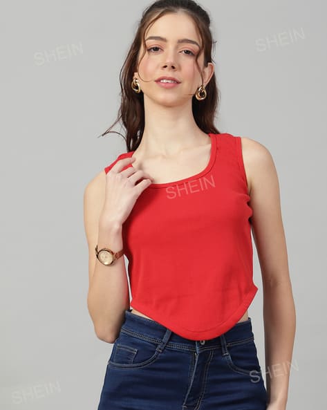 Buy Red Tops for Women by Shein Online - Main Image