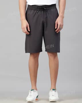 Shein Elasticated Drawstring Waist Track Shorts with Pockets-picture-30