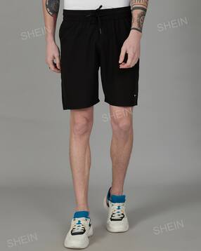 Shein Activewear Elasticated Drawstring Waist Placement Print Track Shorts-picture-50