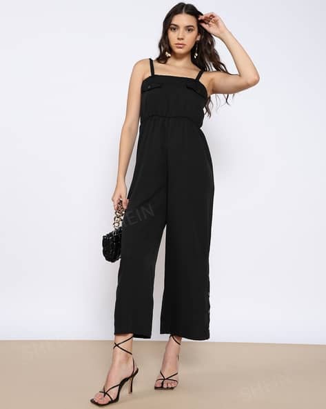 Buy Black Jumpsuits &Playsuits for Women by Shein Online