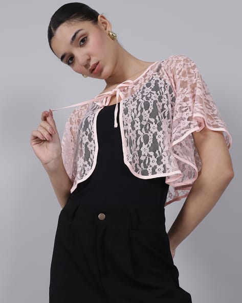 Buy Pink Shrugs & Jackets for Women by Shein Online | sheinindia.in