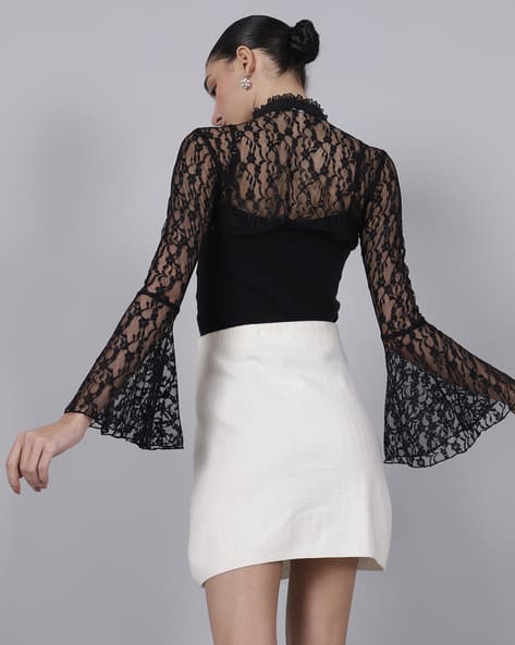 Buy Black Shrugs Jackets for Women by Shein Online