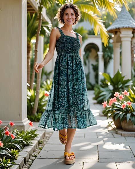 Buy Shein Shein Printed Fit and Flare Dress Online | Ajio.com Buy Shein Shein Printed Fit and Flare Dress Online | Ajio.com