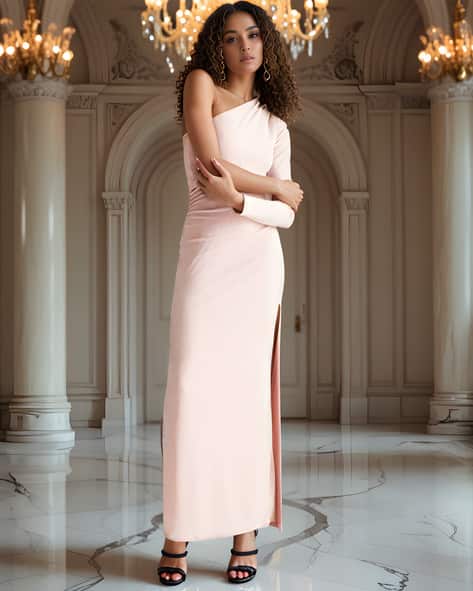 shein pink one shoulder dress SHEIN | Dresses | Shein Pink One Shoulder Dress
