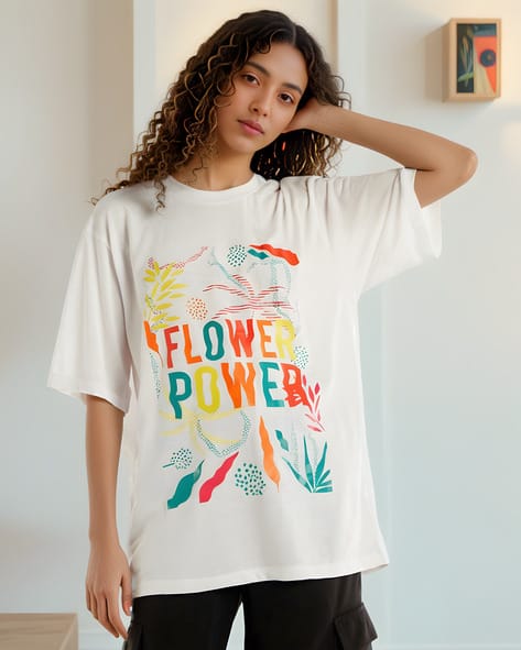 Shein Graphic Print Oversized Fit Crew Tshirt