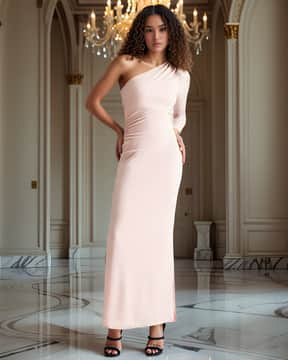 open lace back dress SHEIN Modelyn Women's Solid Color Ruffled Flare Sleeve Maxi Elegant Dr |  Dress