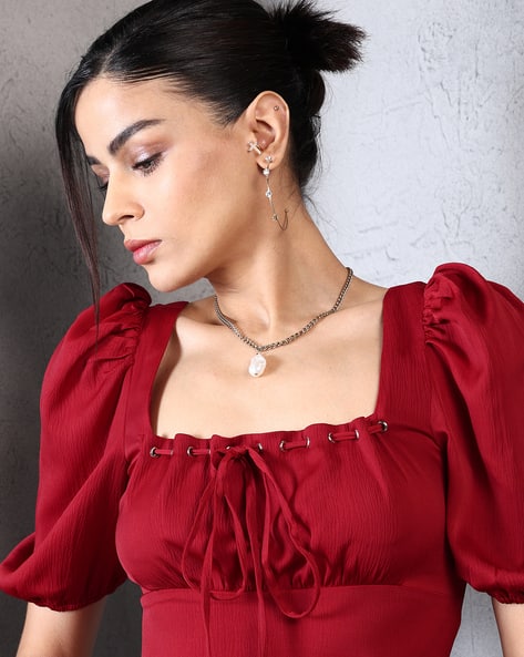 Buy Red Tops for Women by Shein Online | sheinindia.in