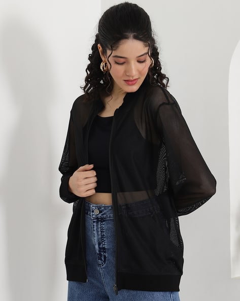 Buy Black Jackets Coats for Women by Shein Online