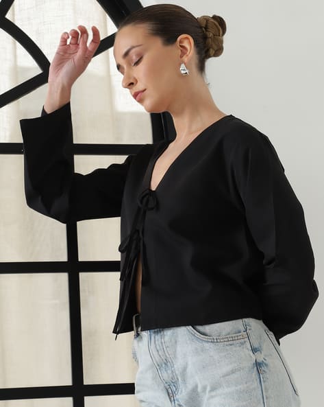 Buy Black Tops for Women by Shein Online | sheinindia.in