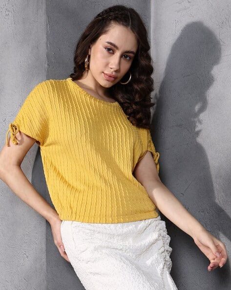 shein yellow tops