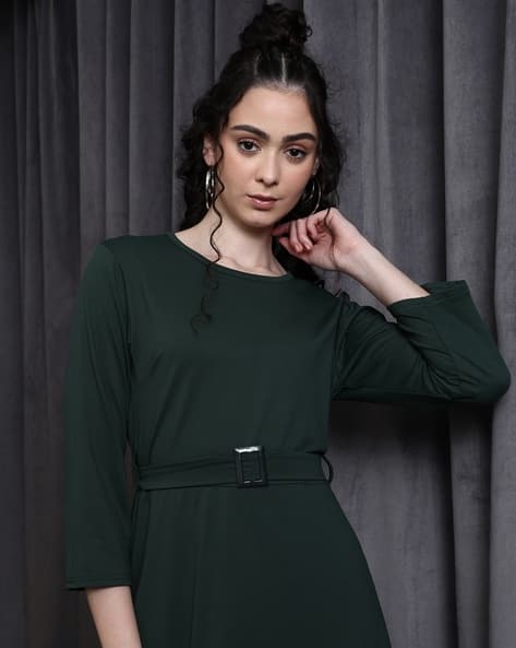 green emerald velvet dress SHEIN emerald green off shoulder pleated dress – Mangata main image 1