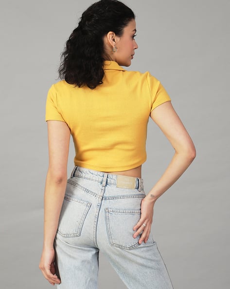 Buy Yellow Tops for Women by Shein Online | sheinindia.in