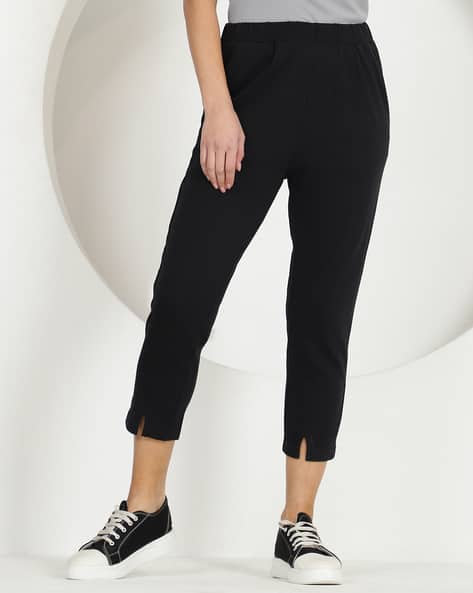 Buy Black Trousers Pants for Women by Shein Online