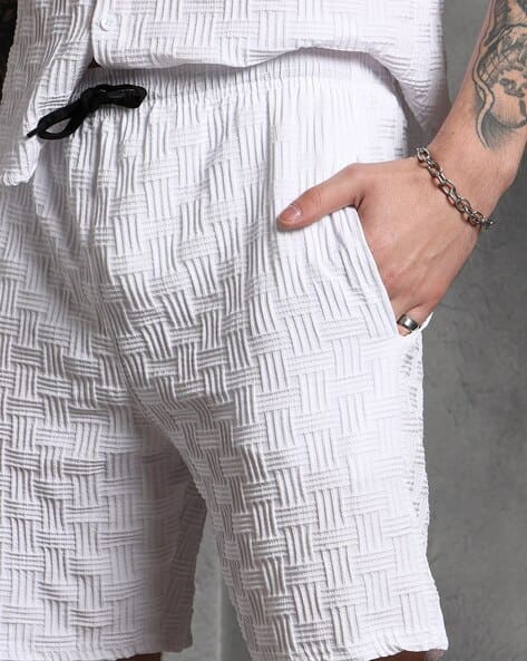 Shein Spread Collar Short Sleeves Shirt with Shorts Set