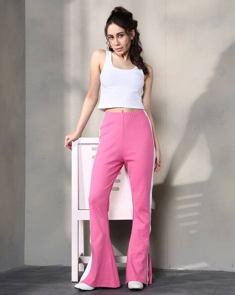 Buy Pink Trousers & Pants for Women by Shein Online | sheinindia.in