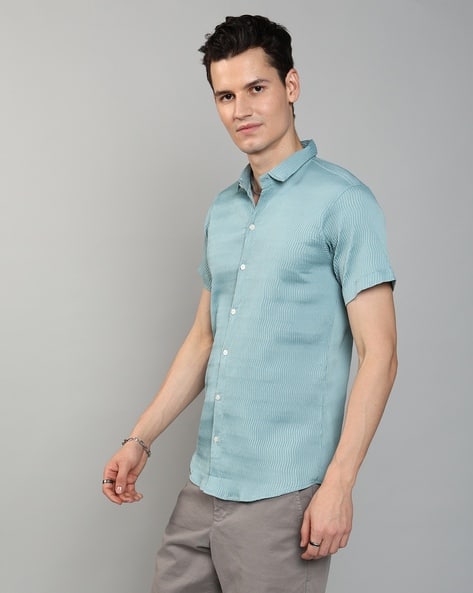 Buy Sea Green Shirts for Men by Shein Online | sheinindia.in