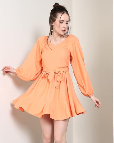 Buy Orange Dresses for Women by Shein Online | sheinindia.in