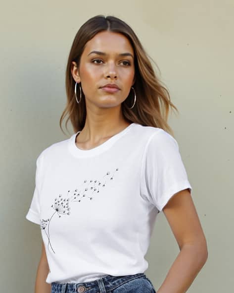 Buy White Tshirts for Women by Shein Online