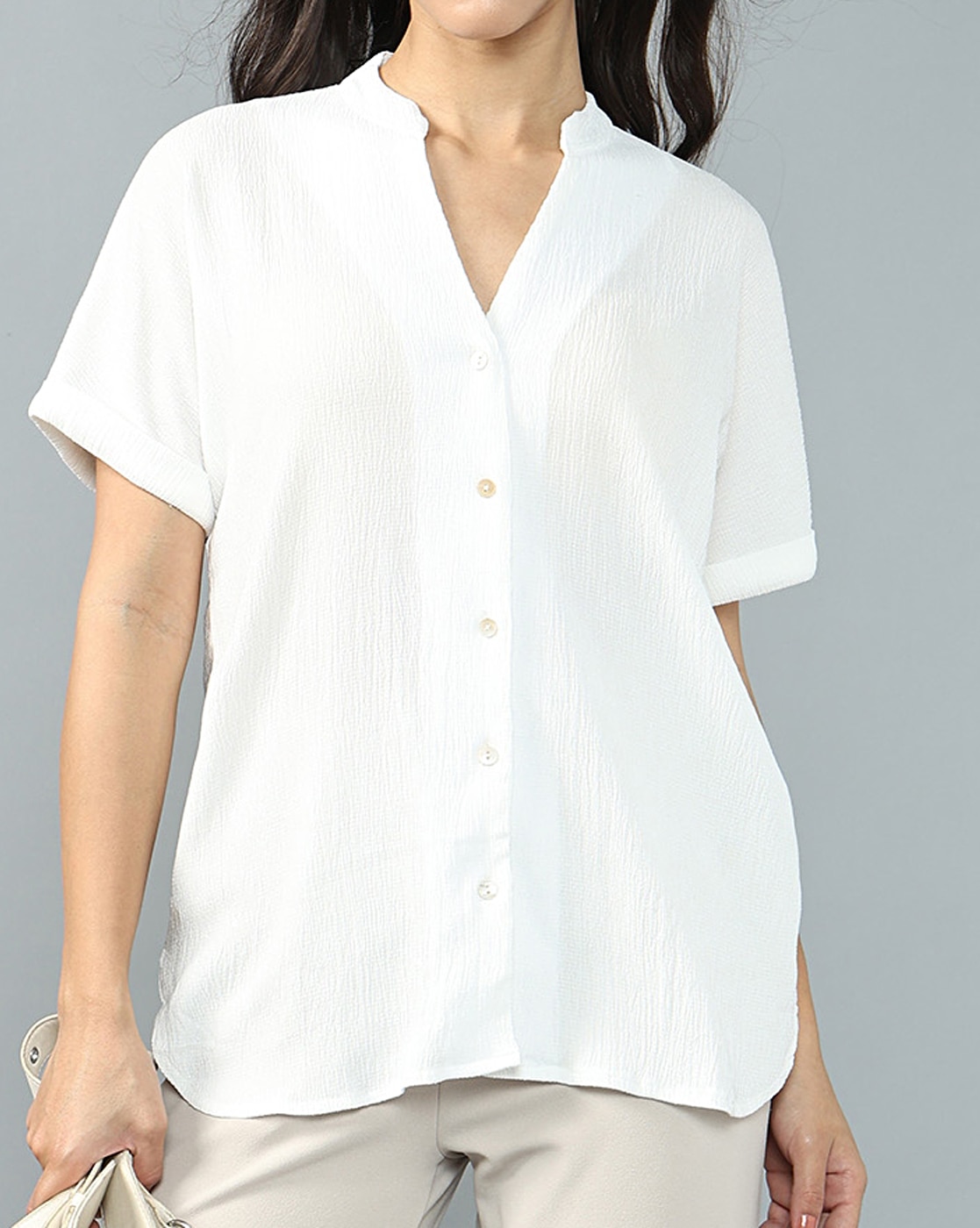 20-60代 人気ファッションブランド Tops White Buy for sheinindia.in | Online Shein by Women トップス