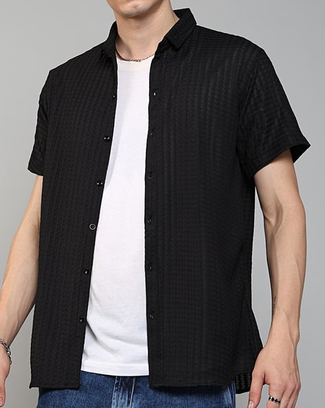 Buy Black Shirts for Men by Shein Online | sheinindia.in