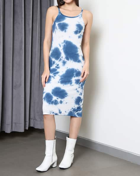 knee length dresses for ladies SHEIN Priv̩ Split Hem Floral Bodycon Dress | Dress main image 0