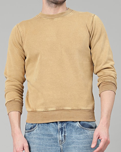 Crew Neck Shein Buy Beige Sweatshirt Hoodies For Men By Shein Online