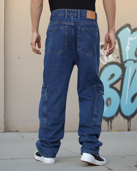 Shein Full Length High Rise Cargo Baggy Jeans