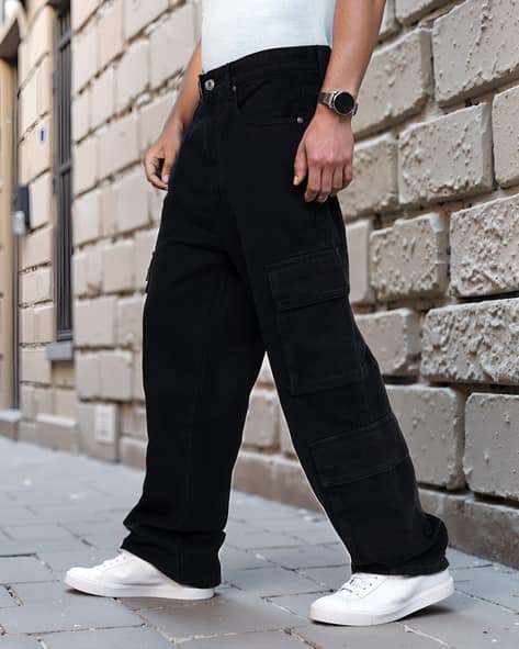 Shein Street Full Length Low Rise Cargo Style Baggy Jeans