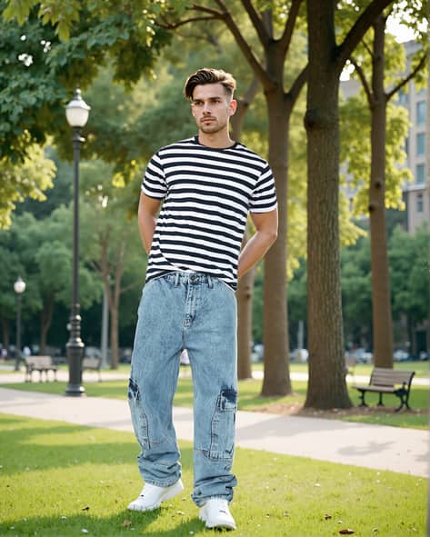 Buy Light Blue Jeans for Men by Shein Online