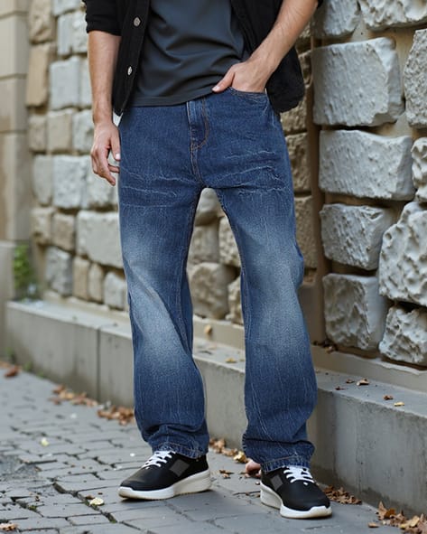 Buy Mid Blue Jeans for Men by Shein Online