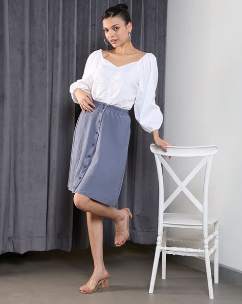 Buy Grey Skirts for Women by Shein Online