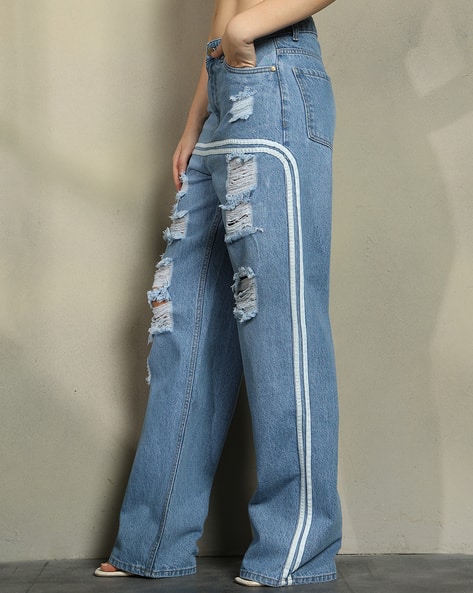 Buy Light Blue Jeans Jeggings for Women by Shein Online