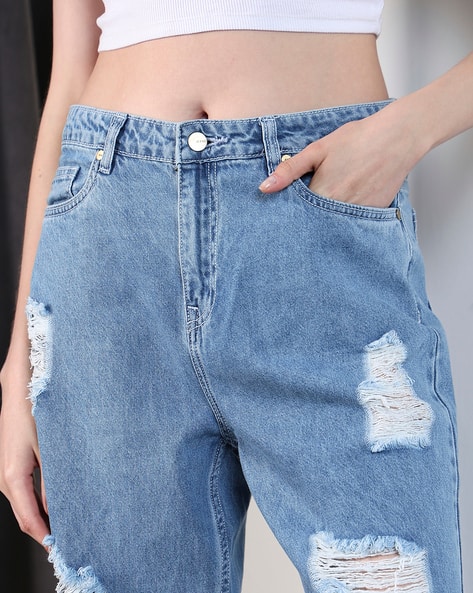 Buy Light Blue Jeans Jeggings for Women by Shein Online