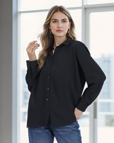 Buy Black Shirts for Women by Shein Online