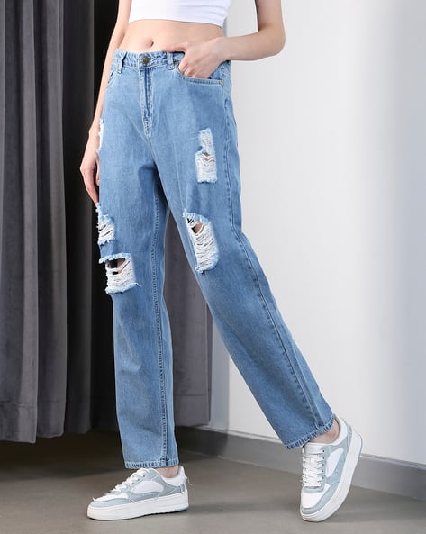 Buy Light Blue Jeans Jeggings for Women by Shein Online