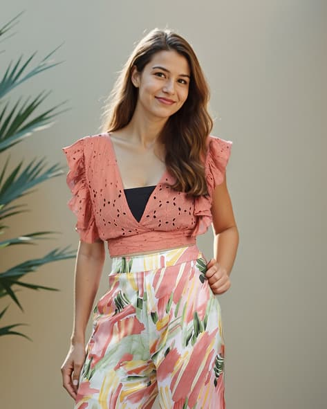 Buy Orange Tops for Women by Shein Online