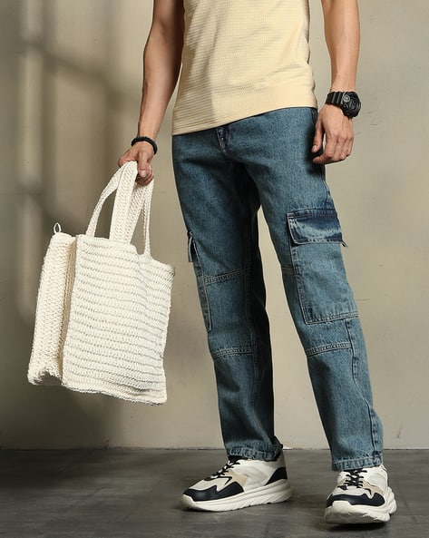 Buy Mid Blue Jeans for Men by Shein Online