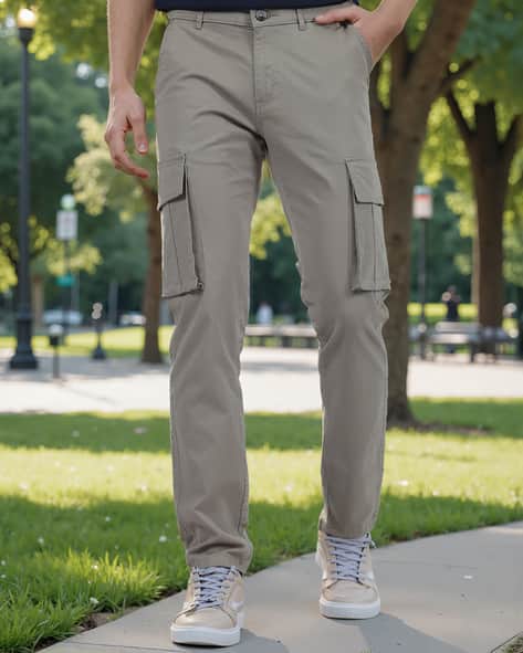 Buy Dark Grey Trousers & Pants for Men by Shein Online