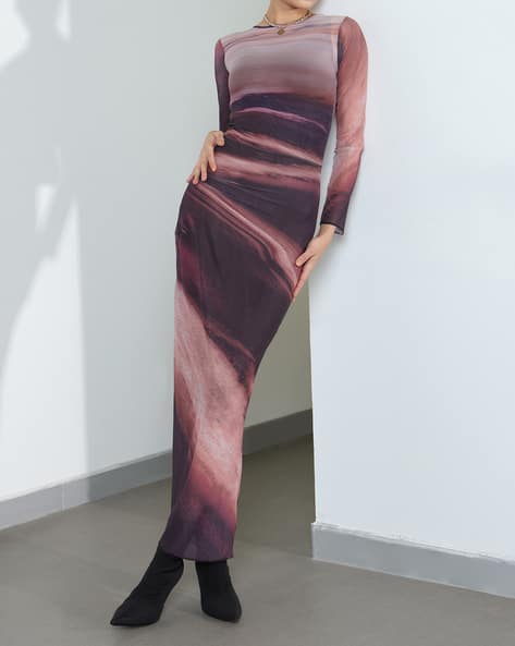 long sleeve silk dresses for women Vintage Sheath Silk Wedding Dress with Long Sleeves