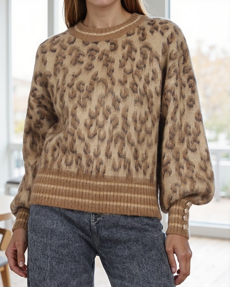 Buy Beige Sweaters Cardigans for Women by Shein Online