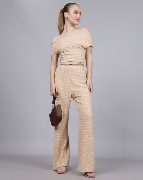 ◆ boohoo ◆ コンプレッショントレーニングトップ / sand Buy Beige Co-ord Sets for Women by Shein Online | sheinindia.in