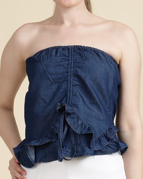 Buy Dark Blue Tops for Women by Shein Online