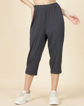 ショートパンツ [MATINKIM]capri slit pants in gray Motel Sawil Trouser - Charcoal Grey Capris - Capri Trouser