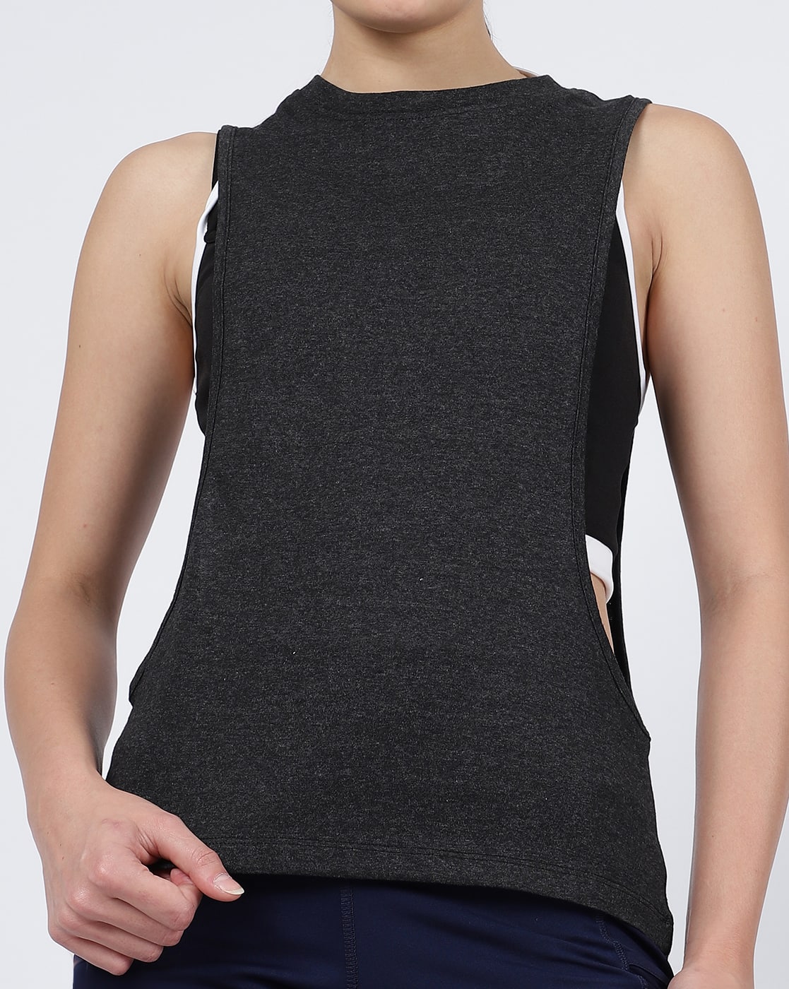 Buy Charcoal Tops for Women by Shein Online | Ajio.com