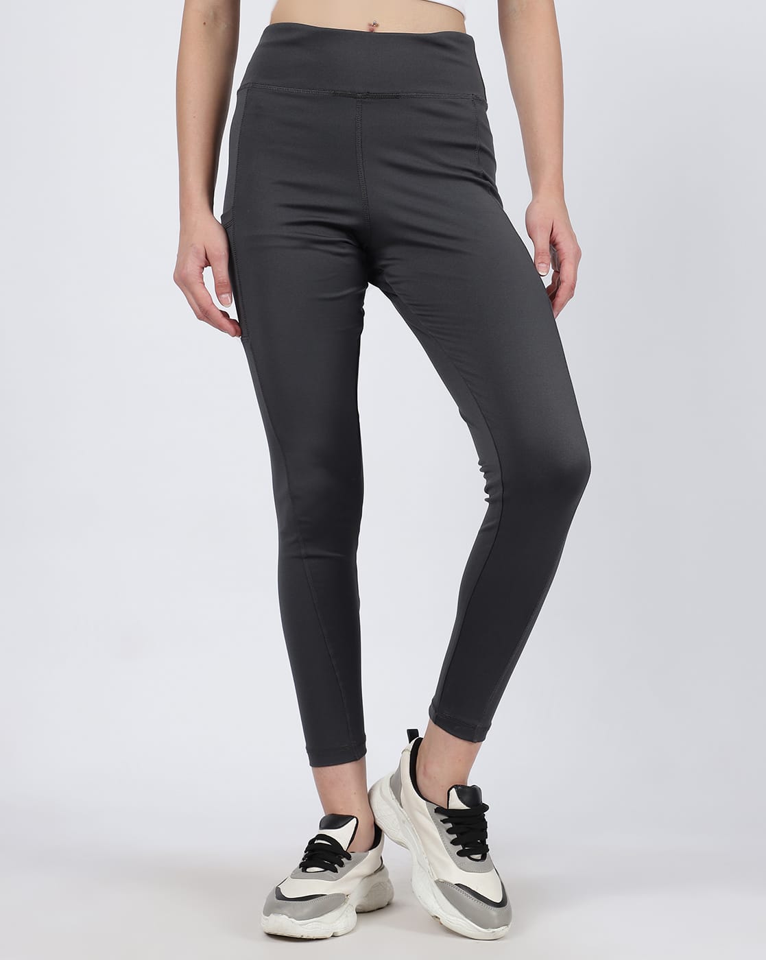 Buy Dark Grey Leggings for Women by Shein Online